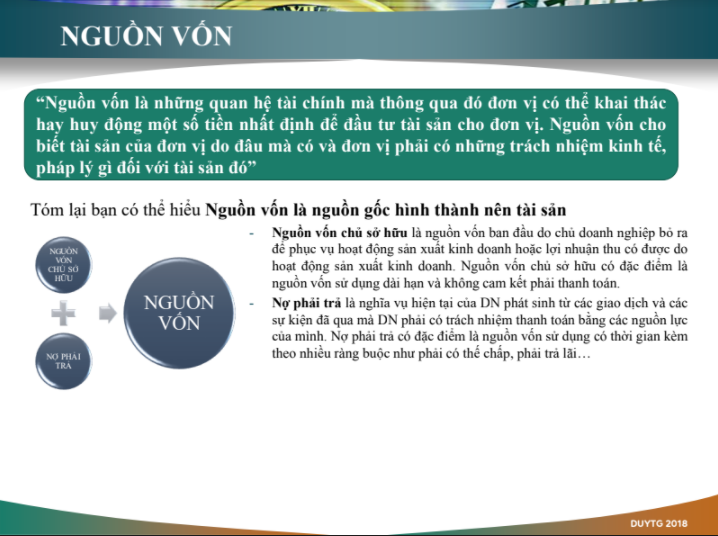 Tài Sản và Nguồn Vốn trong Kế Toán Phân loại nguồn vốn