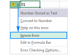 Cách giữ số 0 đầu chuỗi trong Excel
