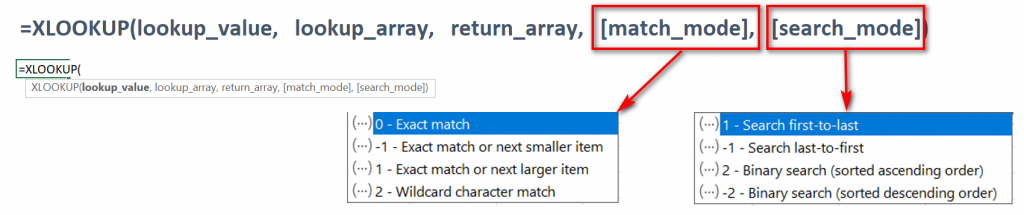Cú pháp hàm XLOOKUP