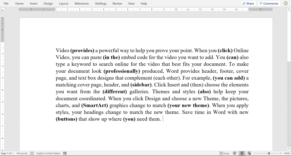 Xóa Nội Dung Trong Ngoặc Đơn Hàng Loạt Trên Word