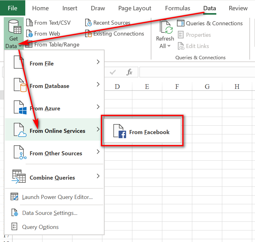 Mô tả giao diện Power Query trong Excel