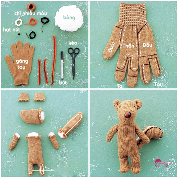 Gấu bông len handmade cho bé