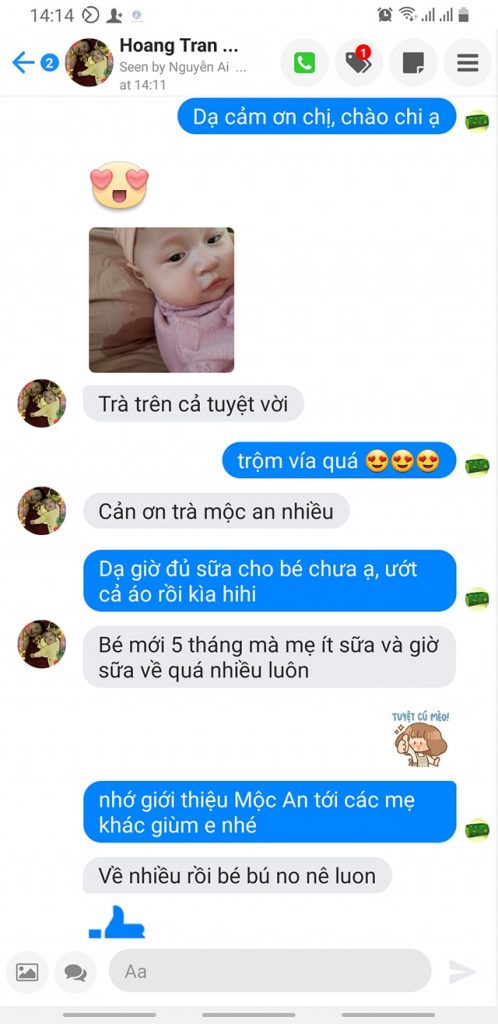 Đánh Giá Trà Lợi Sữa Mộc An: Có Tốt Không? Mua Ở Đâu? alt text: Phản hồi của người dùng về trà lợi sữa Mộc An