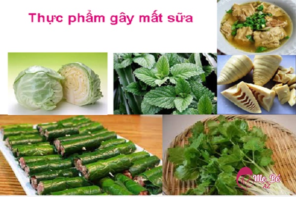Mẹ nên kiêng các thực phẩm làm giảm tiết sữa