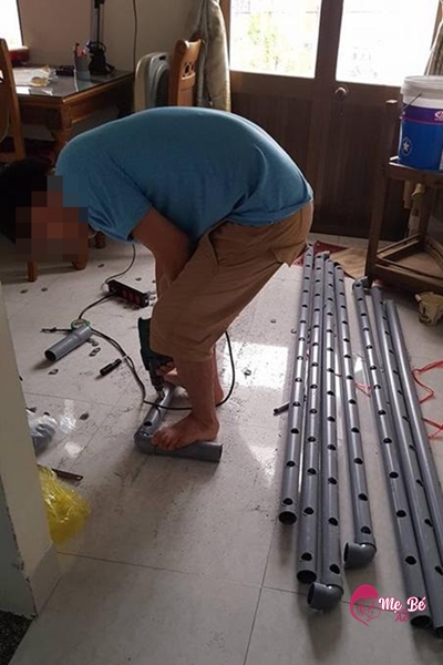 Quây cũi tự làm từ ống nhựa