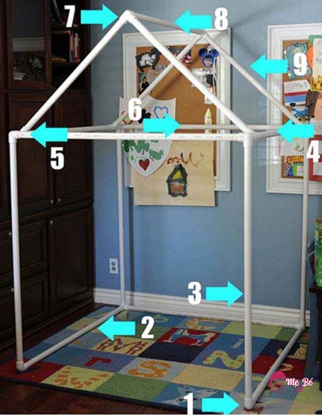 Ngôi nhà đồ chơi từ ống nước nhựa