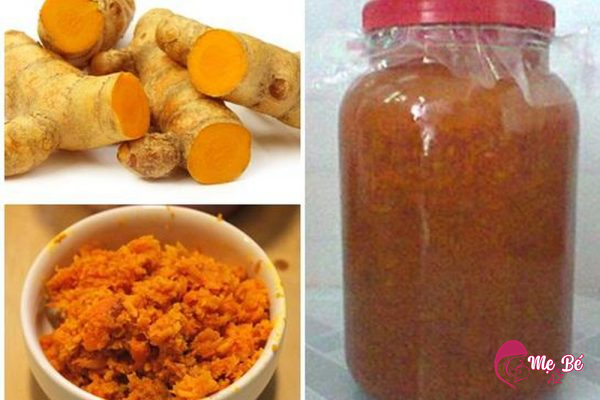 Rượu gừng nghệ trị thâm bụng sau khi sinh