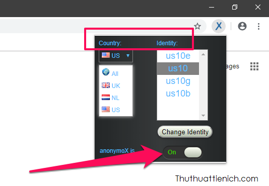 Tùy chỉnh anonymoX