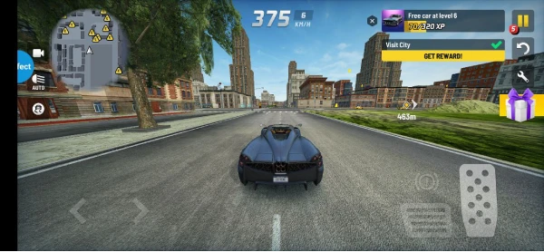 Giao diện game Extreme Car Driving Simulator với siêu xe