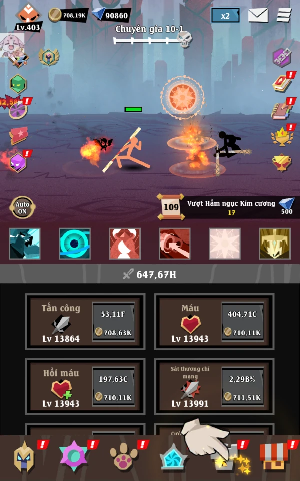 Hình ảnh sau khi cài đặt Epic Stickman: Idle RPG War MOD APK