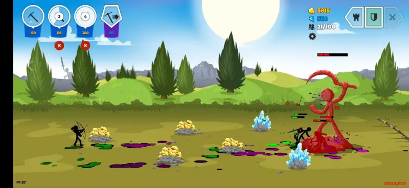 Hình ảnh minh họa giao diện Stick War Saga