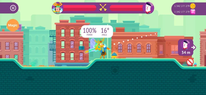 Giao diện game Bowmasters MOD APK