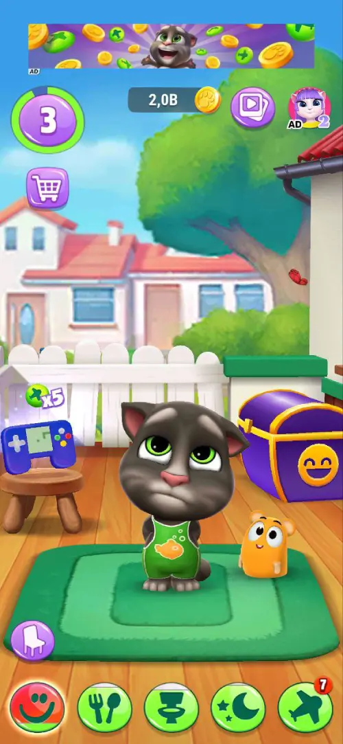 Giao diện game My Talking Tom 2