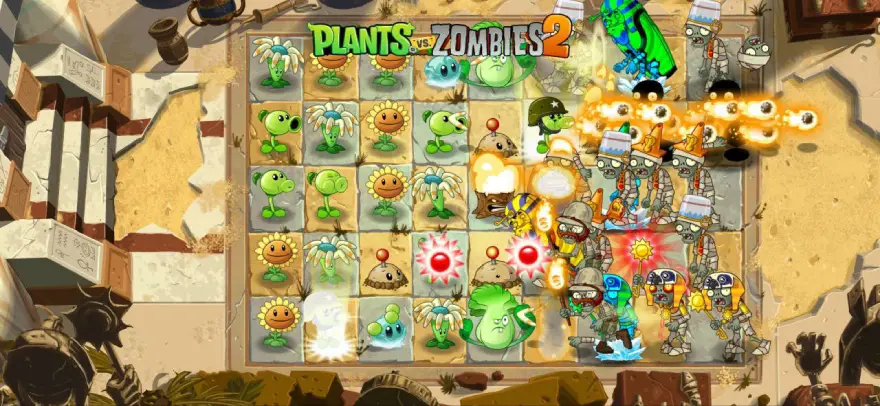 Giao diện chọn cây trong Plants vs Zombies 2