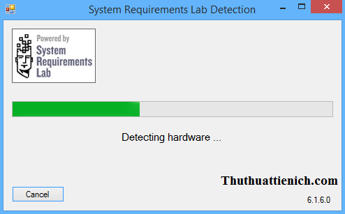 Ứng dụng Desktop App đang quét cấu hình