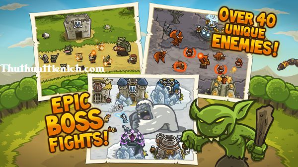 Cảnh đánh Boss trong game Kingdom Rush