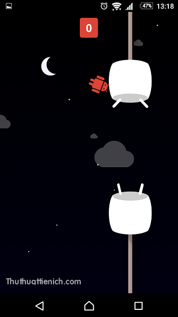 alt text: Chơi game Flappy Droid trên Android