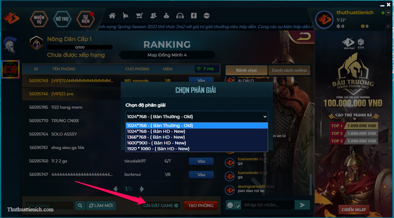 Cài đặt game Đế Chế trên EGO Play