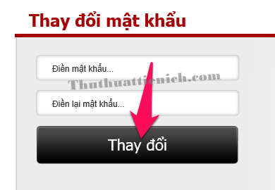 Trang đặt lại mật khẩu Garena