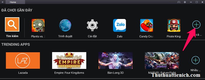 Tìm game trong tất cả ứng dụng