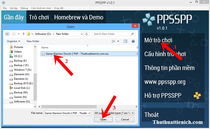 Hướng dẫn mở game Warriors Orochi 2 trên PPSSPP
