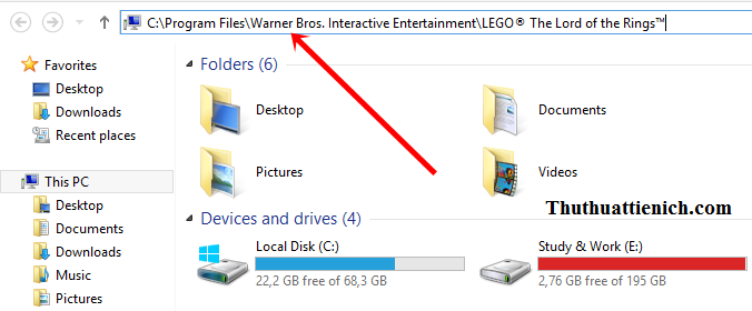 Thanh địa chỉ File Explorer