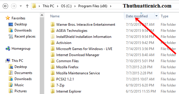 Sắp xếp theo ngày