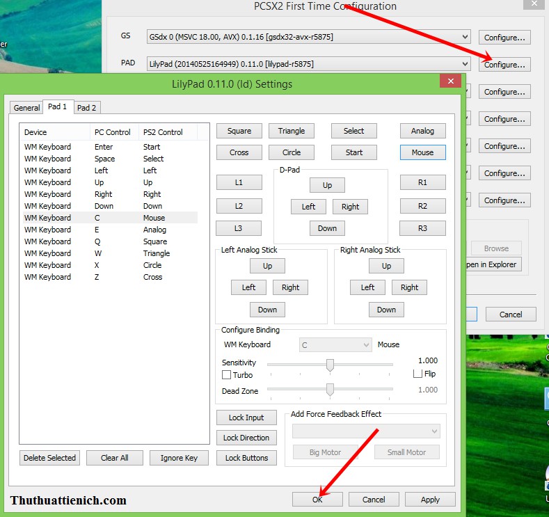 Cấu hình tay cầm PCSX2