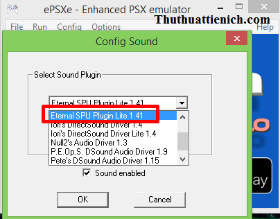 Tải Game Cảnh Sát Hoàng Gia 1 (Crisis Beat 1) Giả Lập PS1 Cho PC Chọn plugin âm thanh cho giả lập PS1
