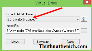 Ổ đĩa ảo đã được mount
