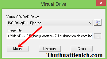Mount file ISO tiếp theo