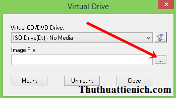 Chọn file ISO để mount