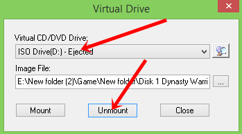 Unmount ổ đĩa ảo
