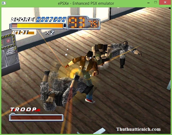 Tải Game Cảnh Sát Hoàng Gia 1 (Crisis Beat 1) Giả Lập PS1 Cho PC Cảnh chiến đấu trong game Cảnh sát Hoàng gia 1 - Crisis Beat 1 trên giả lập PS1