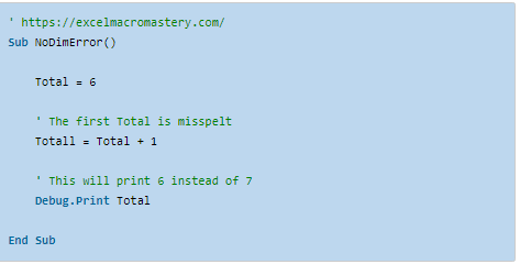 Error message showing Variable Not Defined