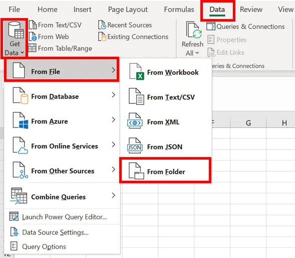 Liệt kê tệp bằng Power Query