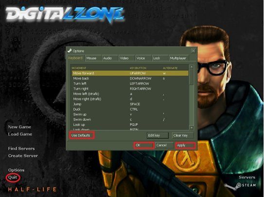 Cài đặt phím mặc định trong Đột Kích Offline