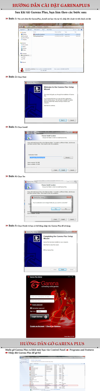 Hướng dẫn cài đặt phần mềm Garena Plus