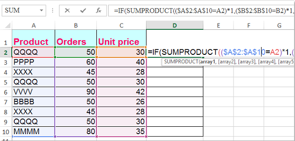 Cách Tìm Hàng Giống Nhau trong Excel Mô tả công thức tìm hàng trùng lặp
