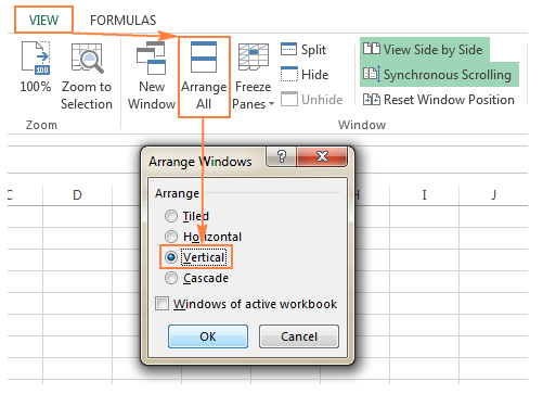 Arrange All Vertical