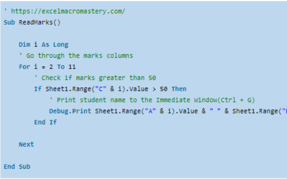 Ví dụ in tên học sinh