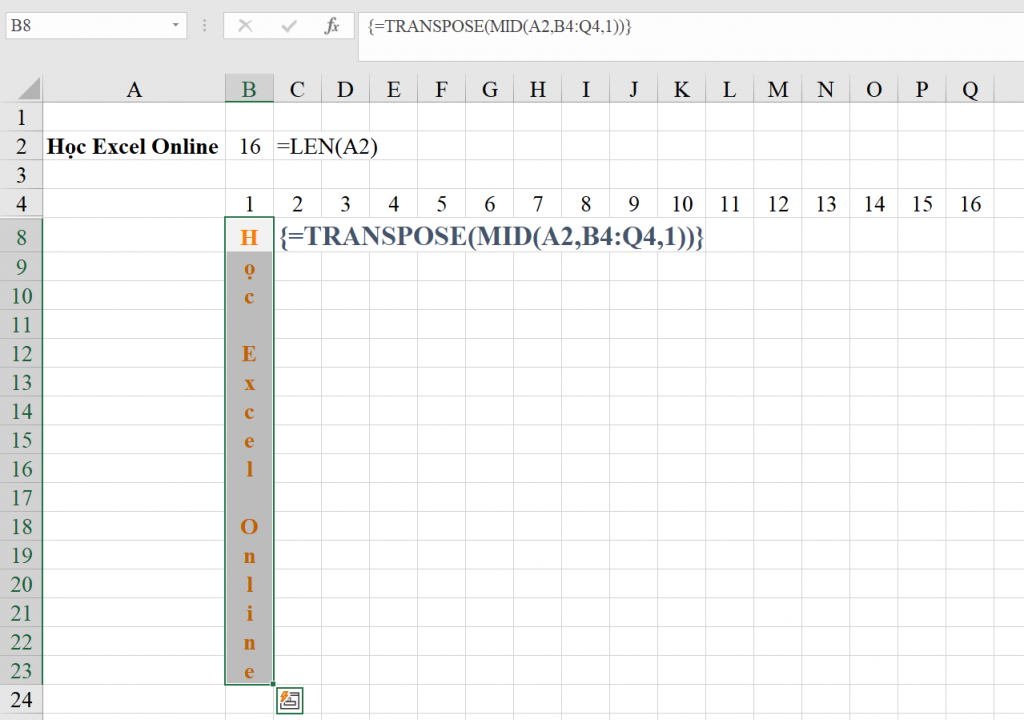Tách chuỗi trên một cột