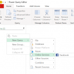 Biểu tượng Facebook trong Power Query Editor