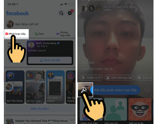 Chọn đối tượng chia sẻ