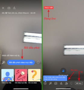 Kết thúc livestream