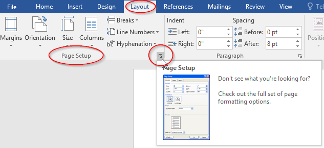 Định dạng trang Word