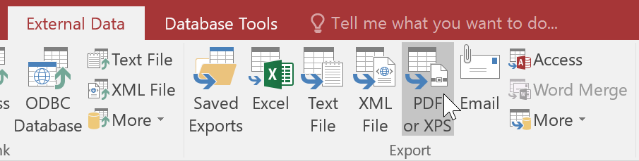Lựa chọn định dạng lưu trong Access
