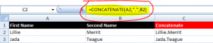 Hướng Dẫn Sử Dụng Hàm Văn Bản Trong Excel Cho Phân Tích Dữ Liệu ví dụ hàm concatenate