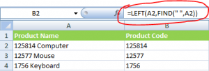 Hướng Dẫn Sử Dụng Hàm Văn Bản Trong Excel Cho Phân Tích Dữ Liệu kết hợp hàm find và left