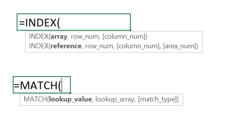 Ví dụ sử dụng hàm INDEX và MATCH trong Excel